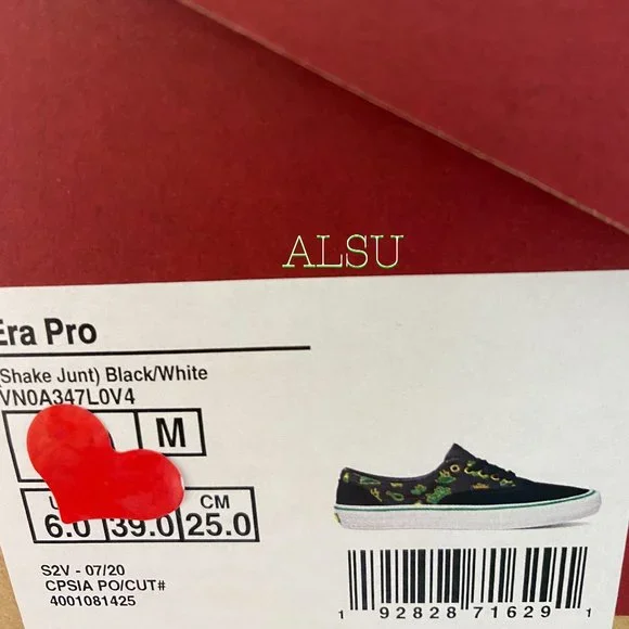 💖MEGA SALE💖VANS Era Pro Shake Junt Suede Canvas Black Women’s Size VN0A347LOV4 - Picture 9 of 9